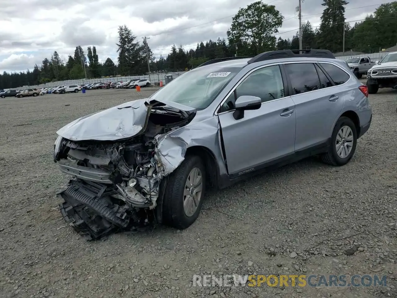 1 Photograph of a damaged car 4S4BSAFC0K3374437 SUBARU OUTBACK 2019
