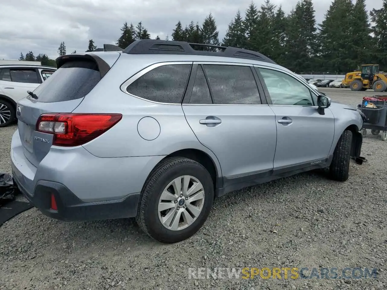 3 Photograph of a damaged car 4S4BSAFC0K3374437 SUBARU OUTBACK 2019