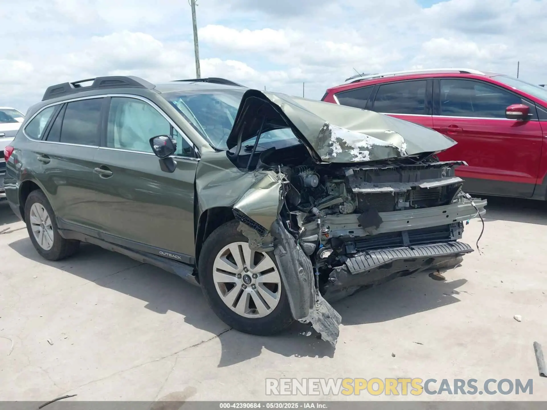 1 Photograph of a damaged car 4S4BSAFC3K3323076 SUBARU OUTBACK 2019