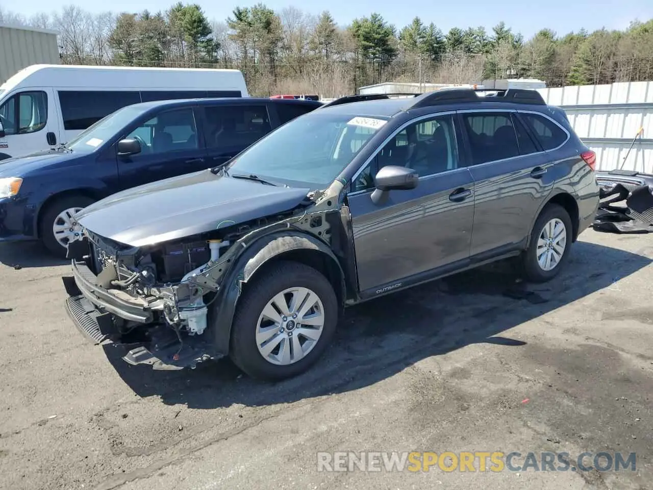 1 Photograph of a damaged car 4S4BSAFC3K3335678 SUBARU OUTBACK 2019