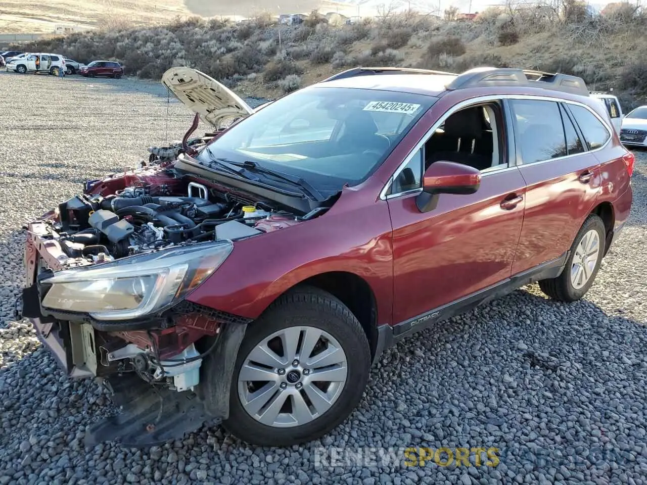 1 Photograph of a damaged car 4S4BSAFC4K3374103 SUBARU OUTBACK 2019