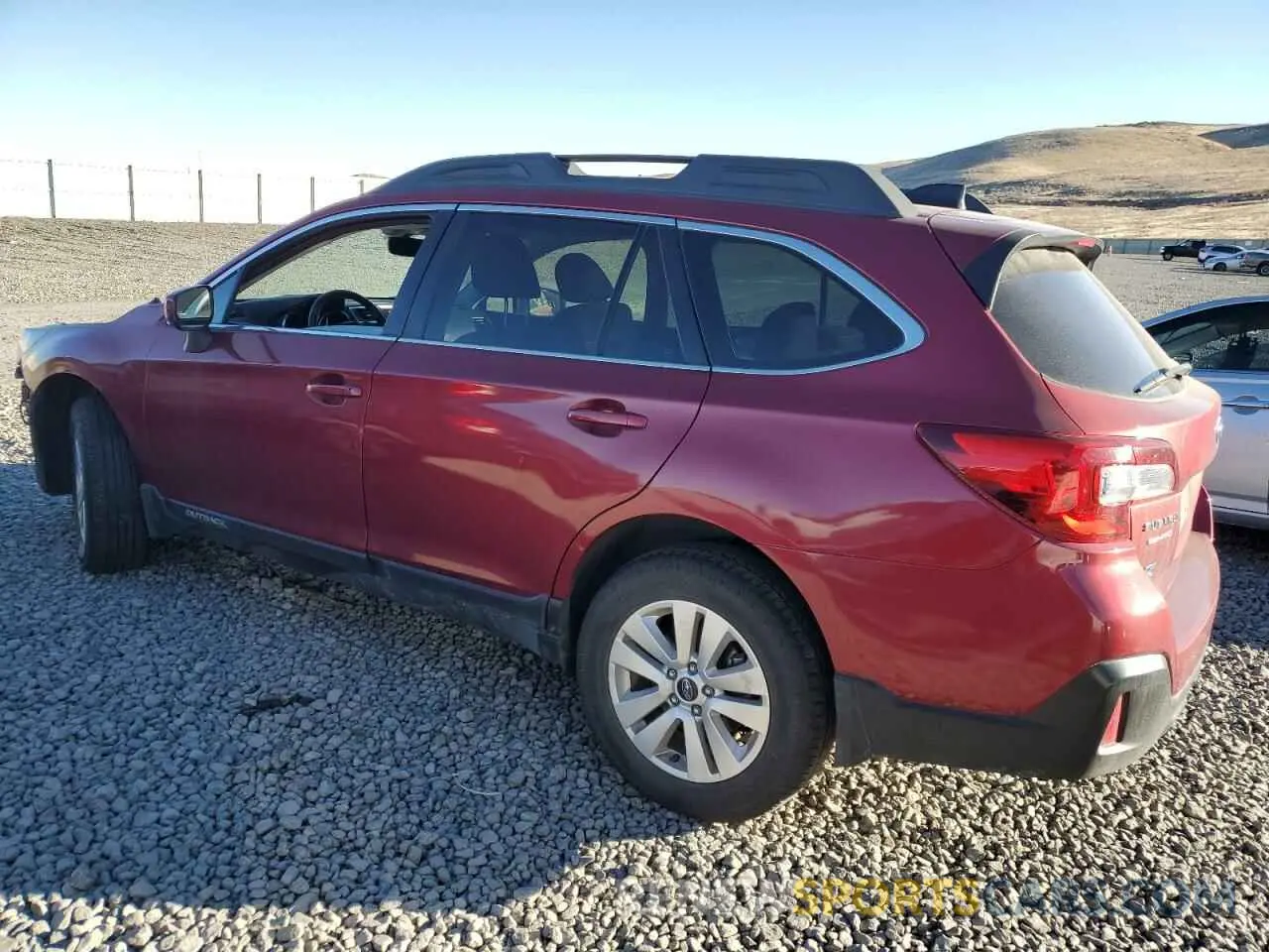 2 Photograph of a damaged car 4S4BSAFC4K3374103 SUBARU OUTBACK 2019