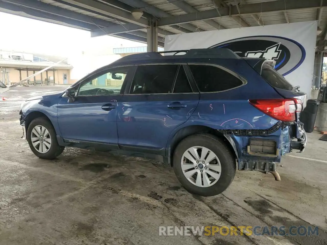 2 Photograph of a damaged car 4S4BSAFC5K3348707 SUBARU OUTBACK 2019