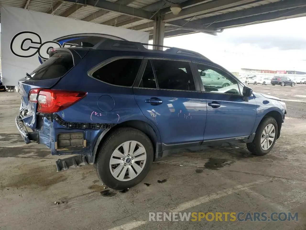 3 Photograph of a damaged car 4S4BSAFC5K3348707 SUBARU OUTBACK 2019