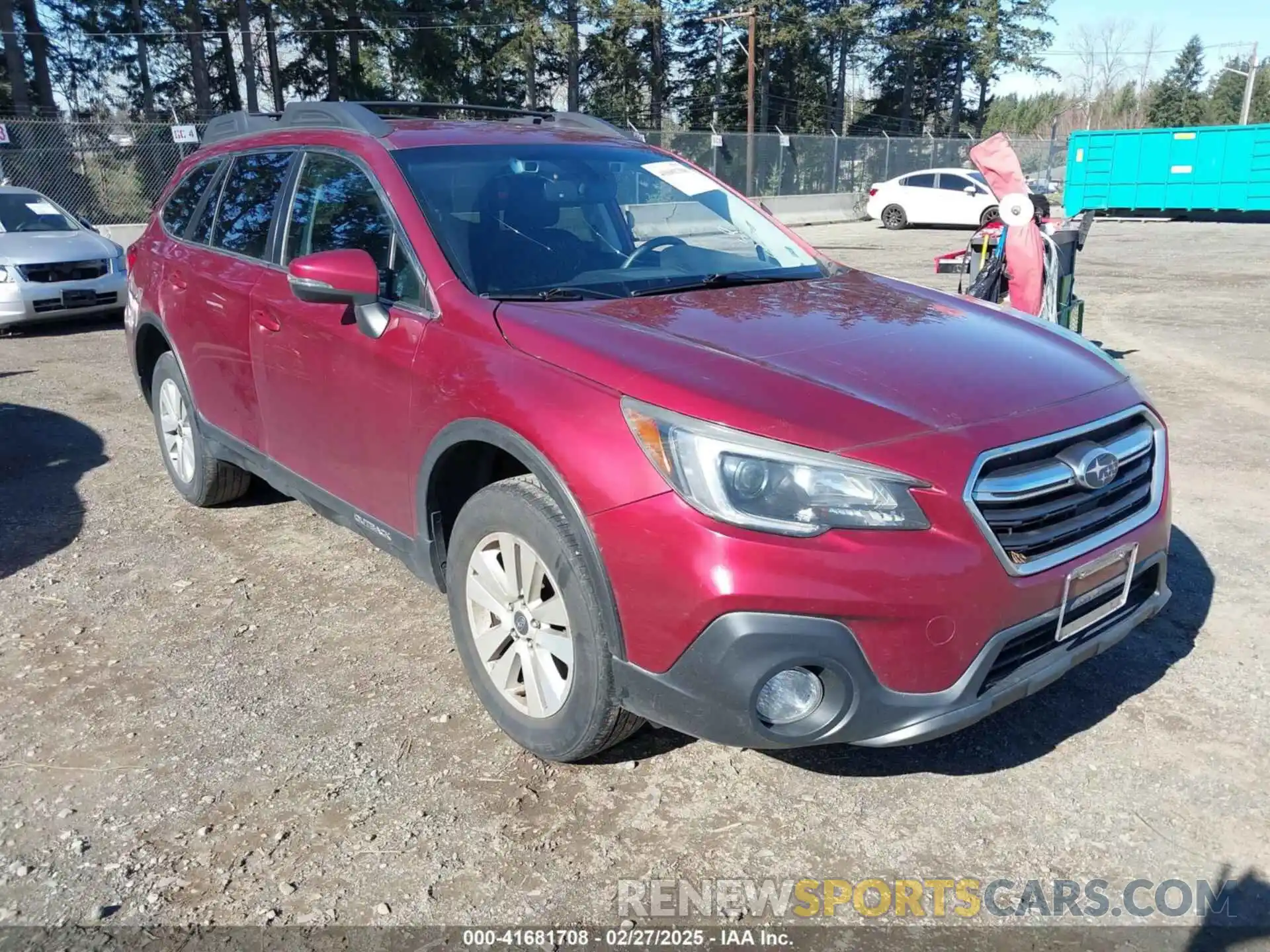 1 Photograph of a damaged car 4S4BSAFC6K3318468 SUBARU OUTBACK 2019