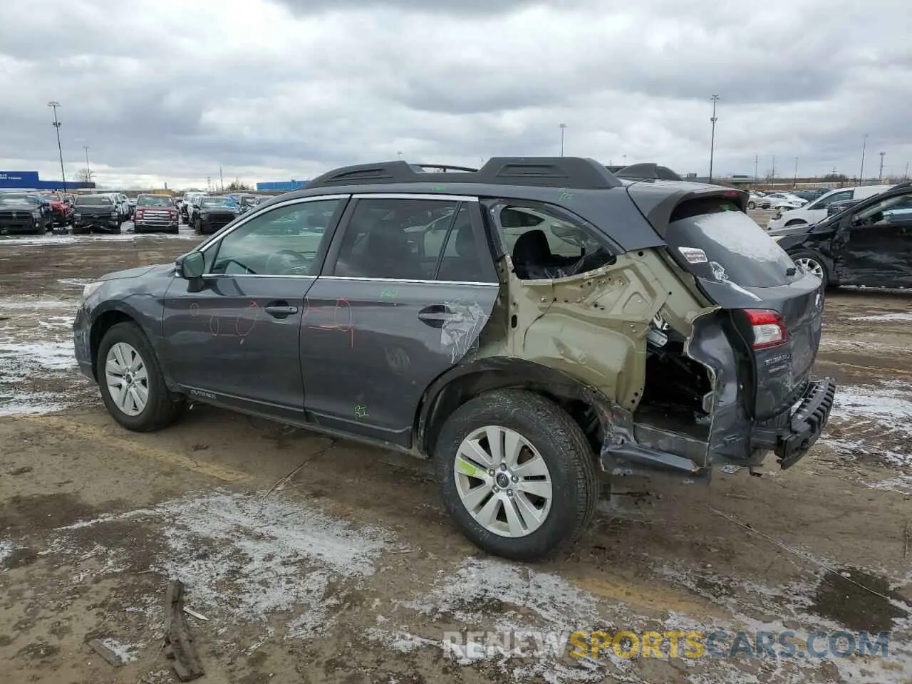2 Photograph of a damaged car 4S4BSAHC5K3268403 SUBARU OUTBACK 2019
