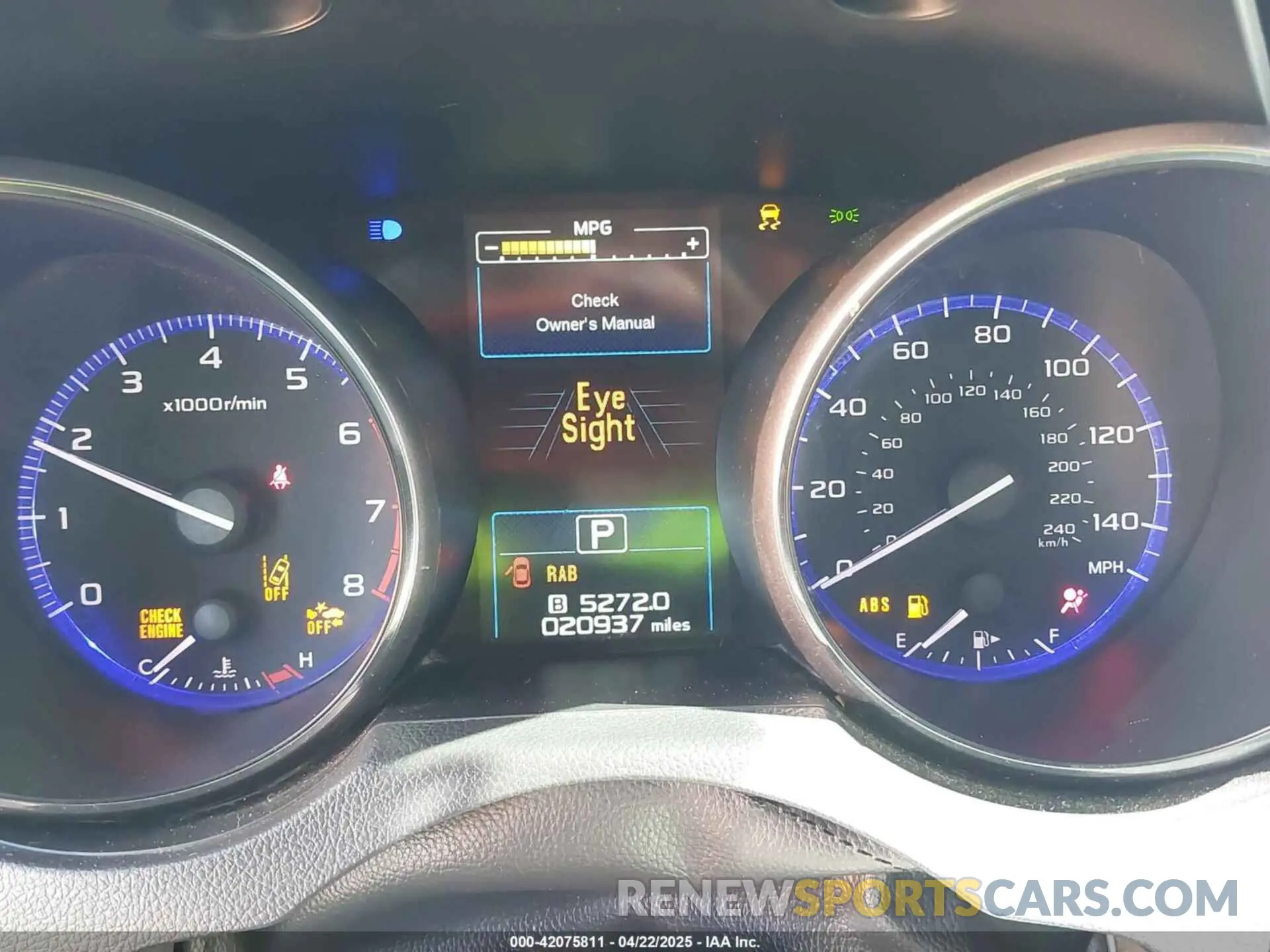 7 Photograph of a damaged car 4S4BSANC3K3358993 SUBARU OUTBACK 2019