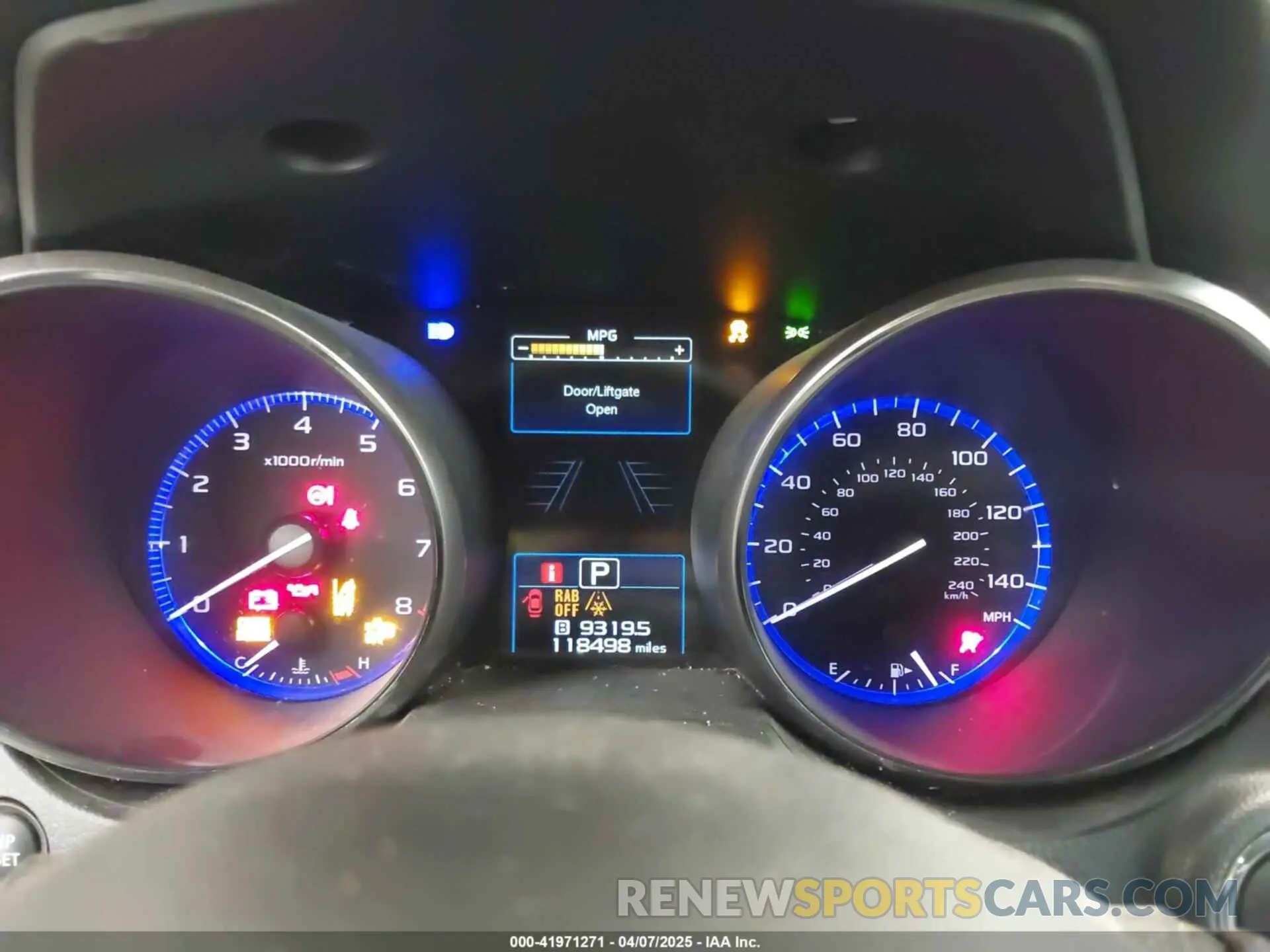 7 Photograph of a damaged car 4S4BSANC7K3212743 SUBARU OUTBACK 2019