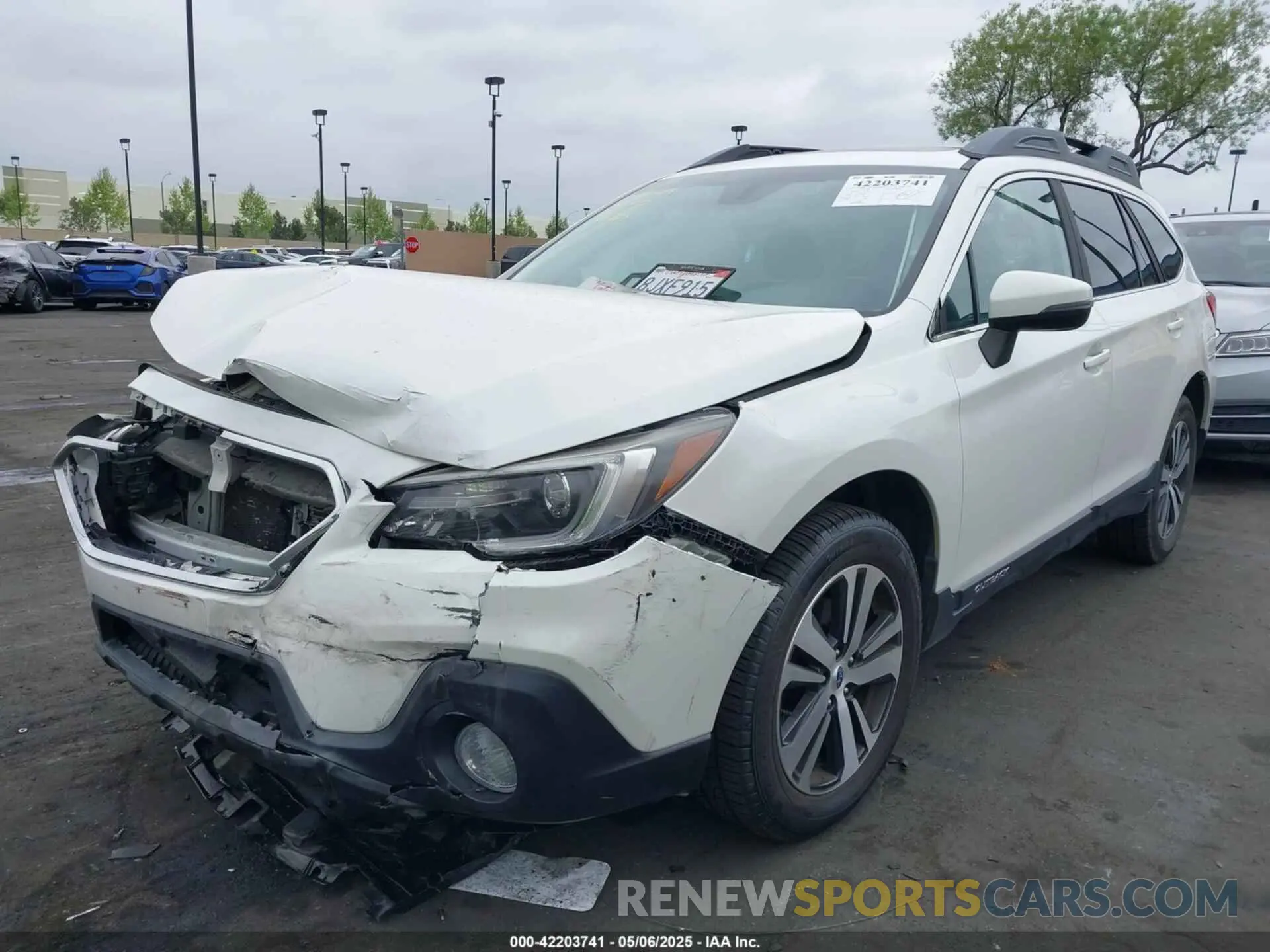 2 Photograph of a damaged car 4S4BSENC4K3278965 SUBARU OUTBACK 2019