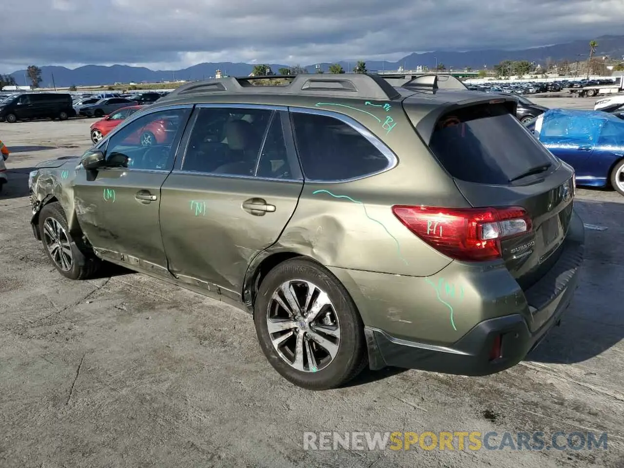 2 Photograph of a damaged car 4S4BSENC8K3238372 SUBARU OUTBACK 2019