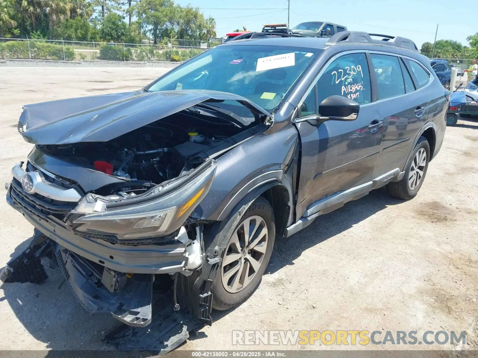 2 Photograph of a damaged car 4S4BTAAC2L3143528 SUBARU OUTBACK 2020