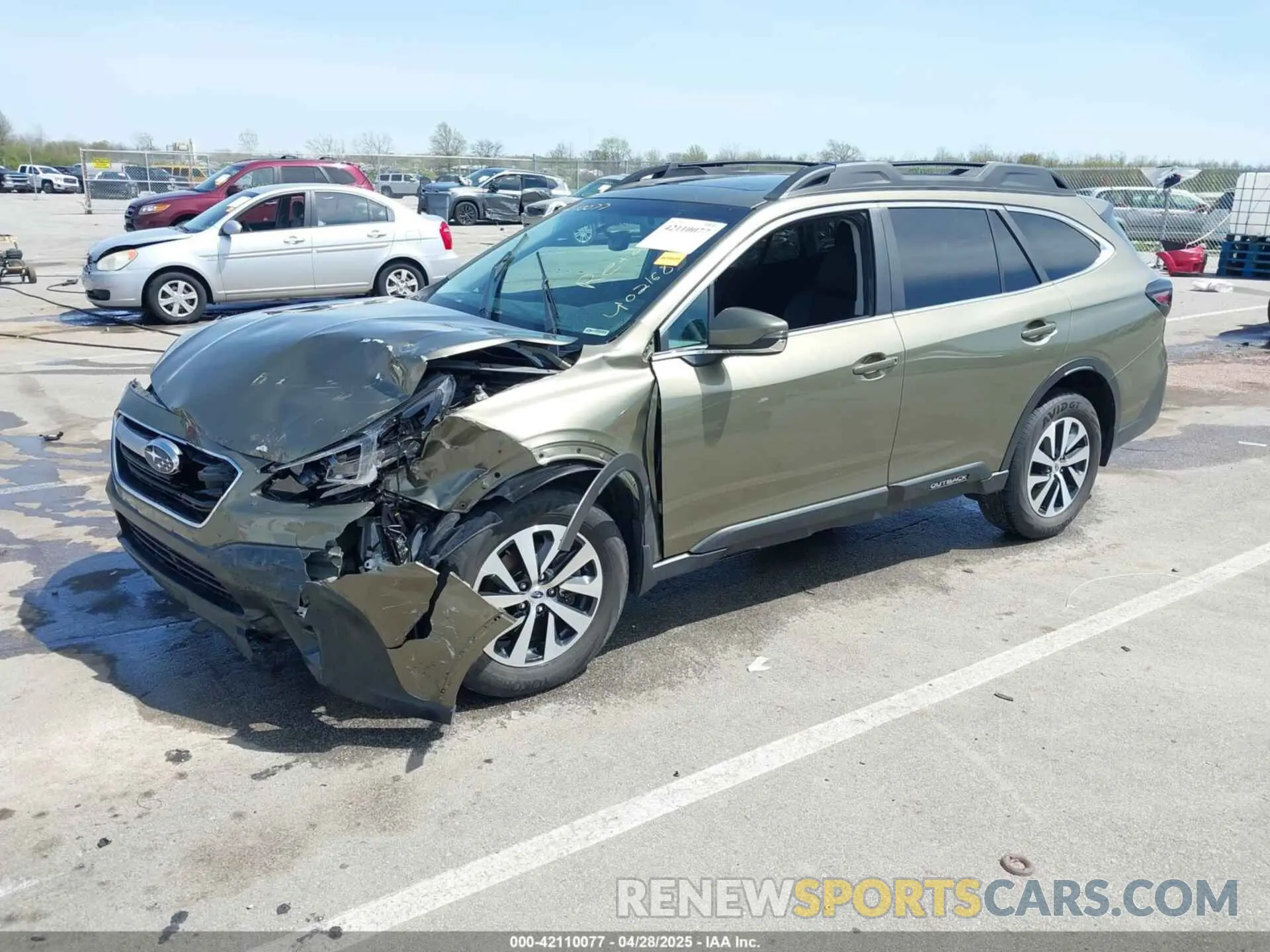 2 Photograph of a damaged car 4S4BTAEC6L3203661 SUBARU OUTBACK 2020