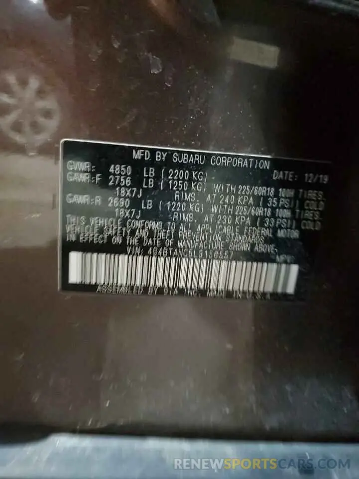 15 Photograph of a damaged car 4S4BTANC5L3156557 SUBARU OUTBACK 2020
