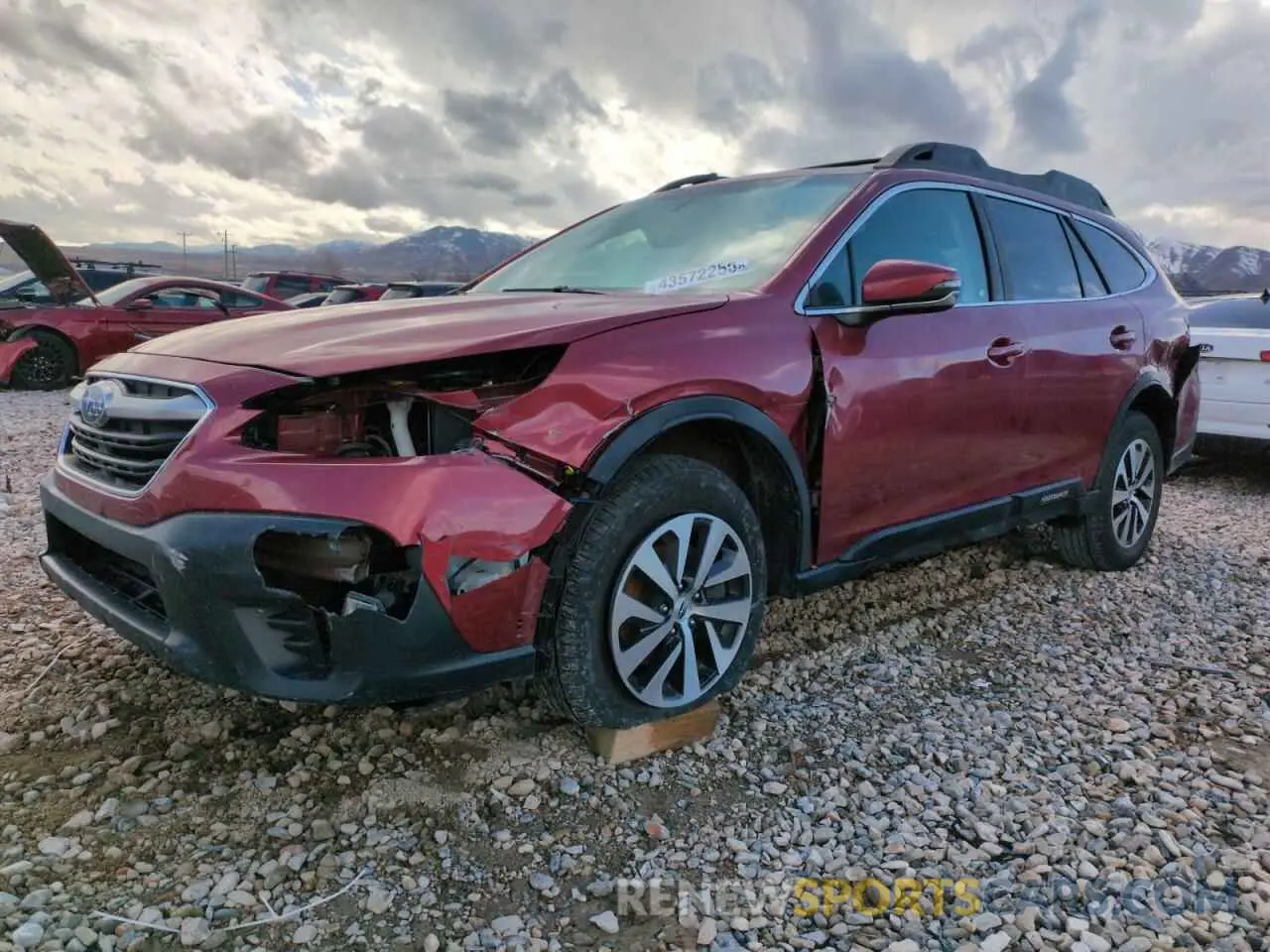 1 Photograph of a damaged car 4S4BTAFC2M3162364 SUBARU OUTBACK 2021