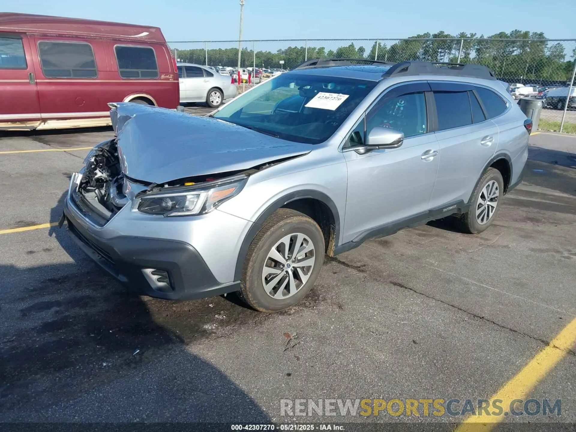 2 Photograph of a damaged car 4S4BTAFC3M3127512 SUBARU OUTBACK 2021