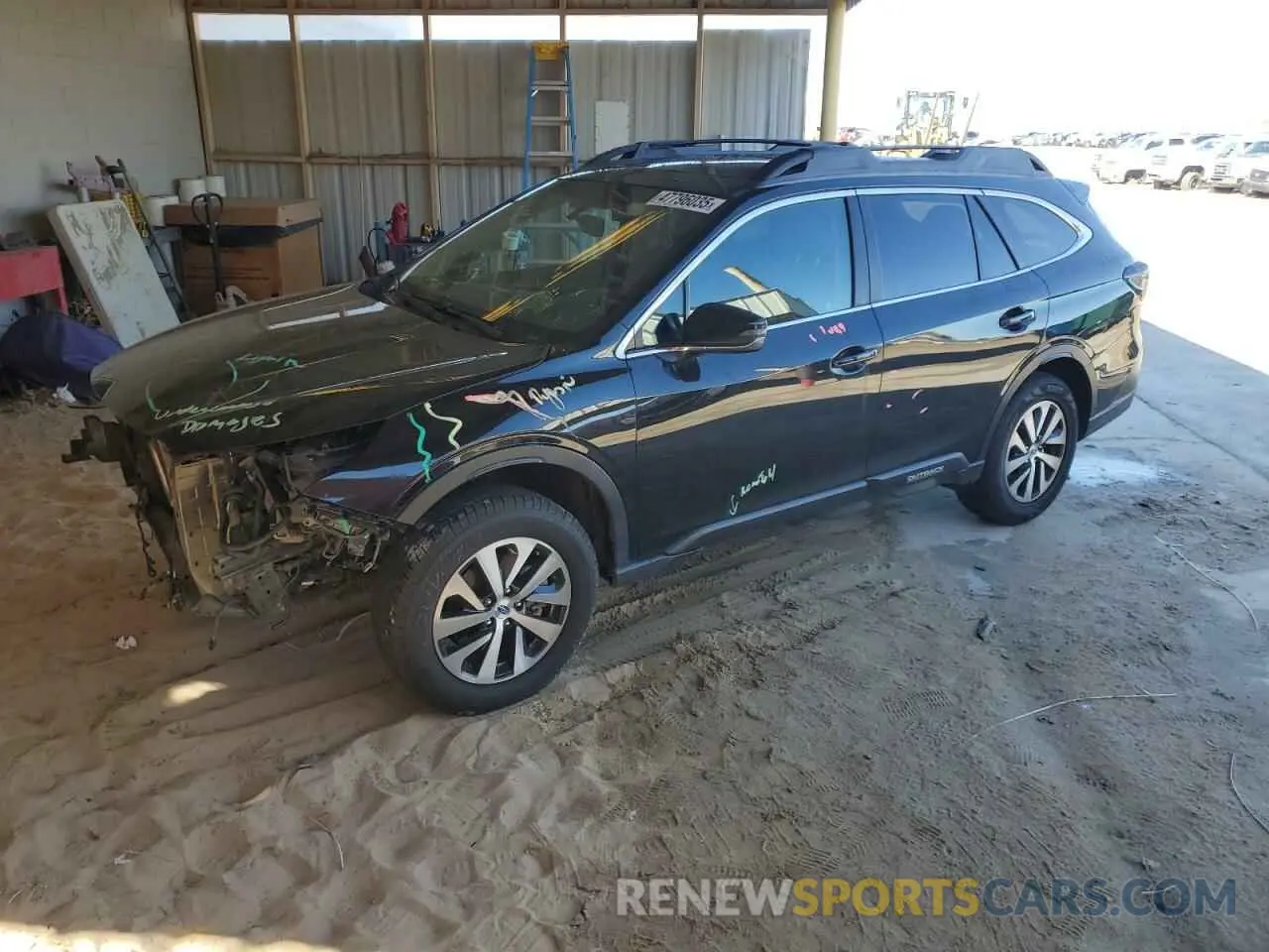 1 Photograph of a damaged car 4S4BTAFC7M3128582 SUBARU OUTBACK 2021