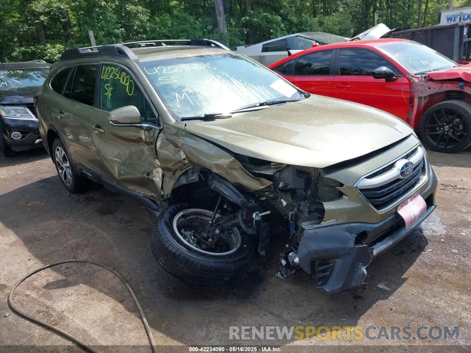 1 Photograph of a damaged car 4S4BTANC3M3211539 SUBARU OUTBACK 2021