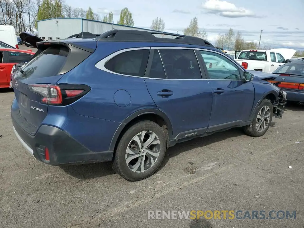 3 Photograph of a damaged car 4S4BTANCXM3142008 SUBARU OUTBACK 2021
