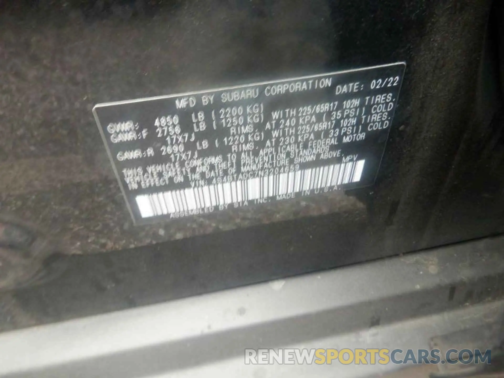 9 Photograph of a damaged car 4S4BTADC7N3204659 SUBARU OUTBACK 2022