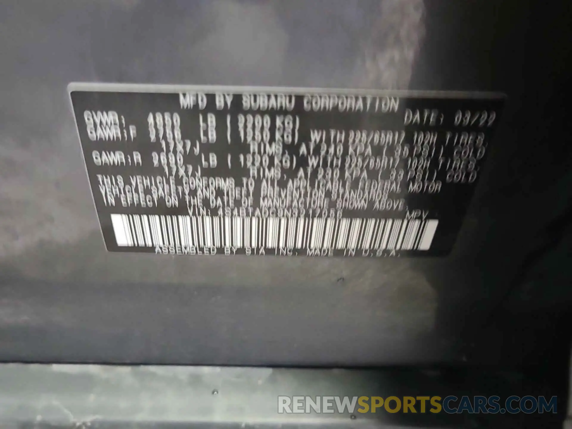 18 Photograph of a damaged car 4S4BTADC9N3217056 SUBARU OUTBACK 2022