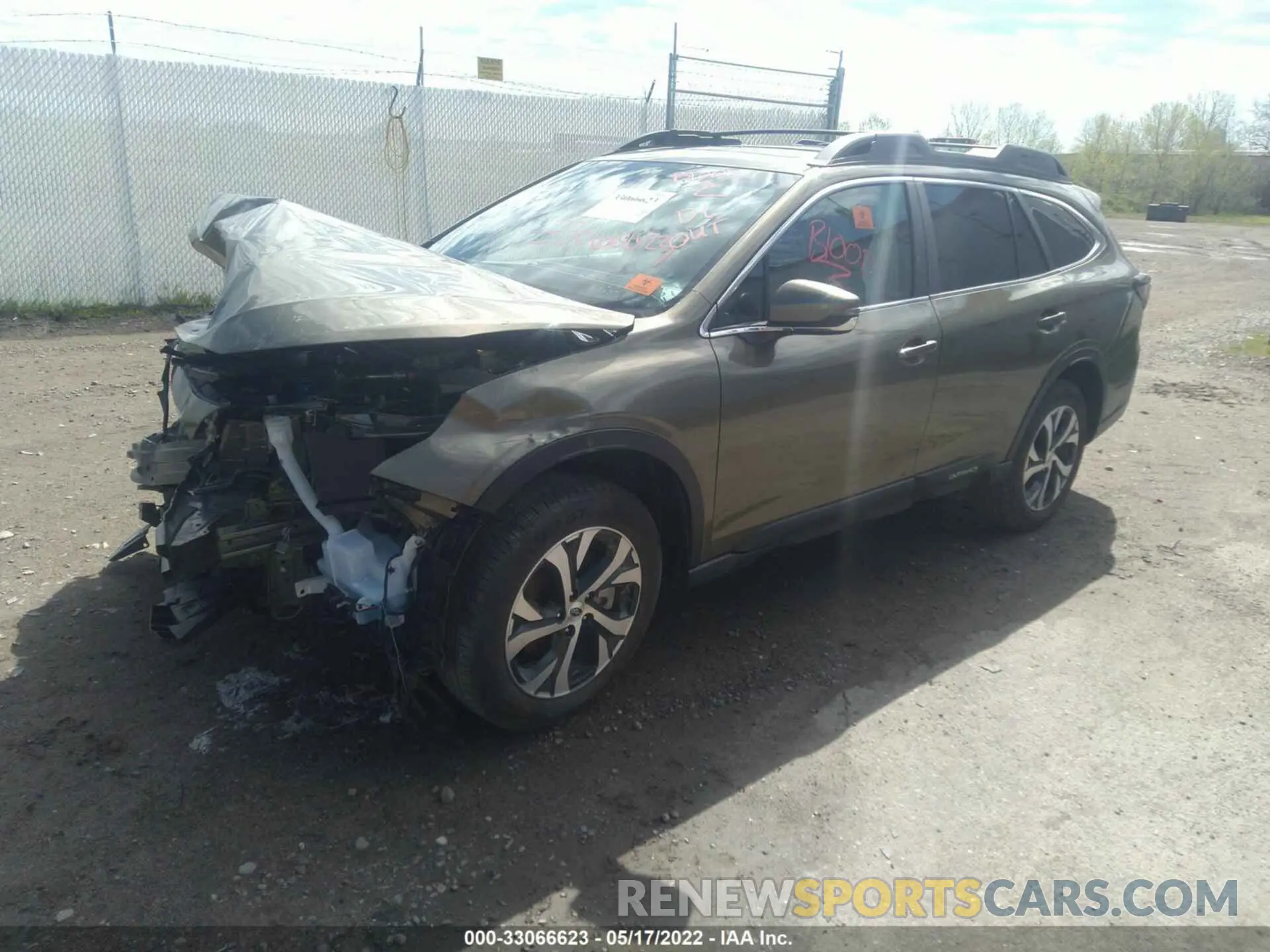 2 Photograph of a damaged car 4S4BTGND3N3117321 SUBARU OUTBACK 2022