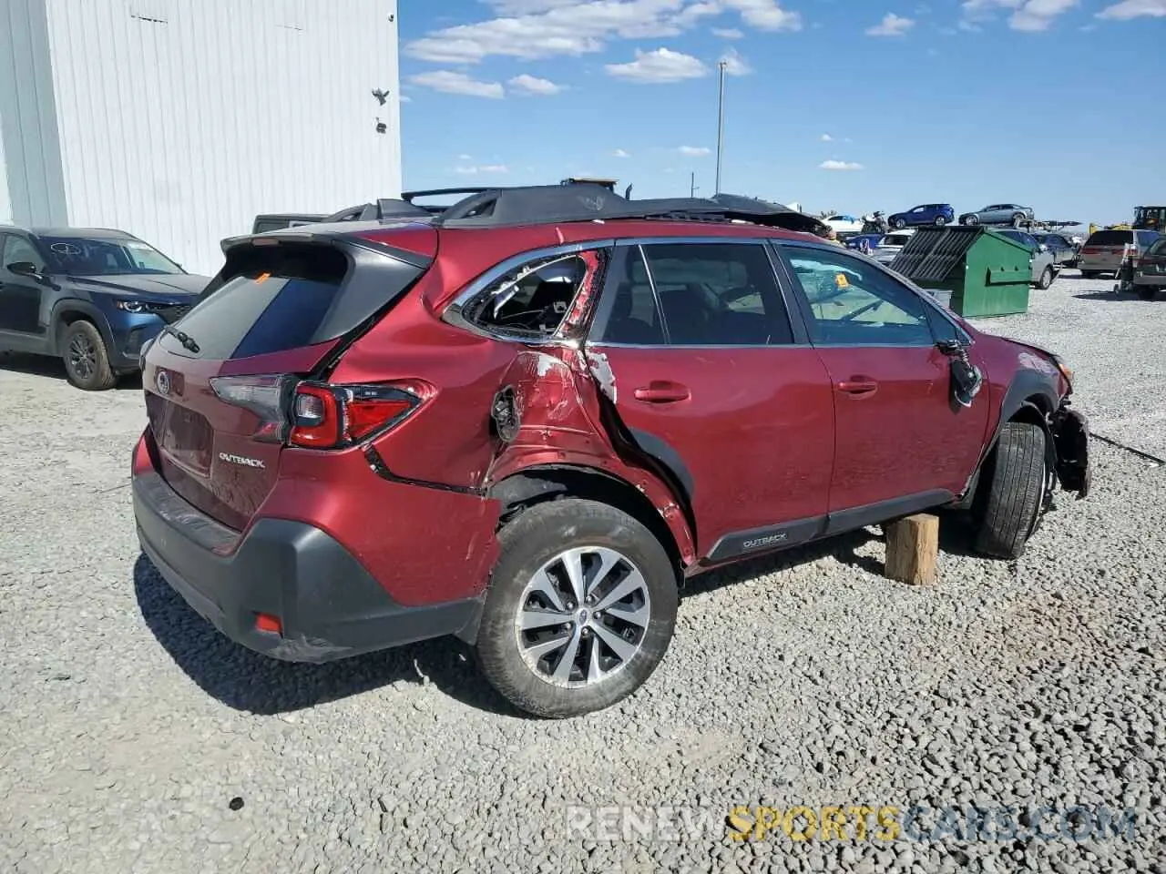 3 Photograph of a damaged car 4S4BTACC1P3173073 SUBARU OUTBACK 2023