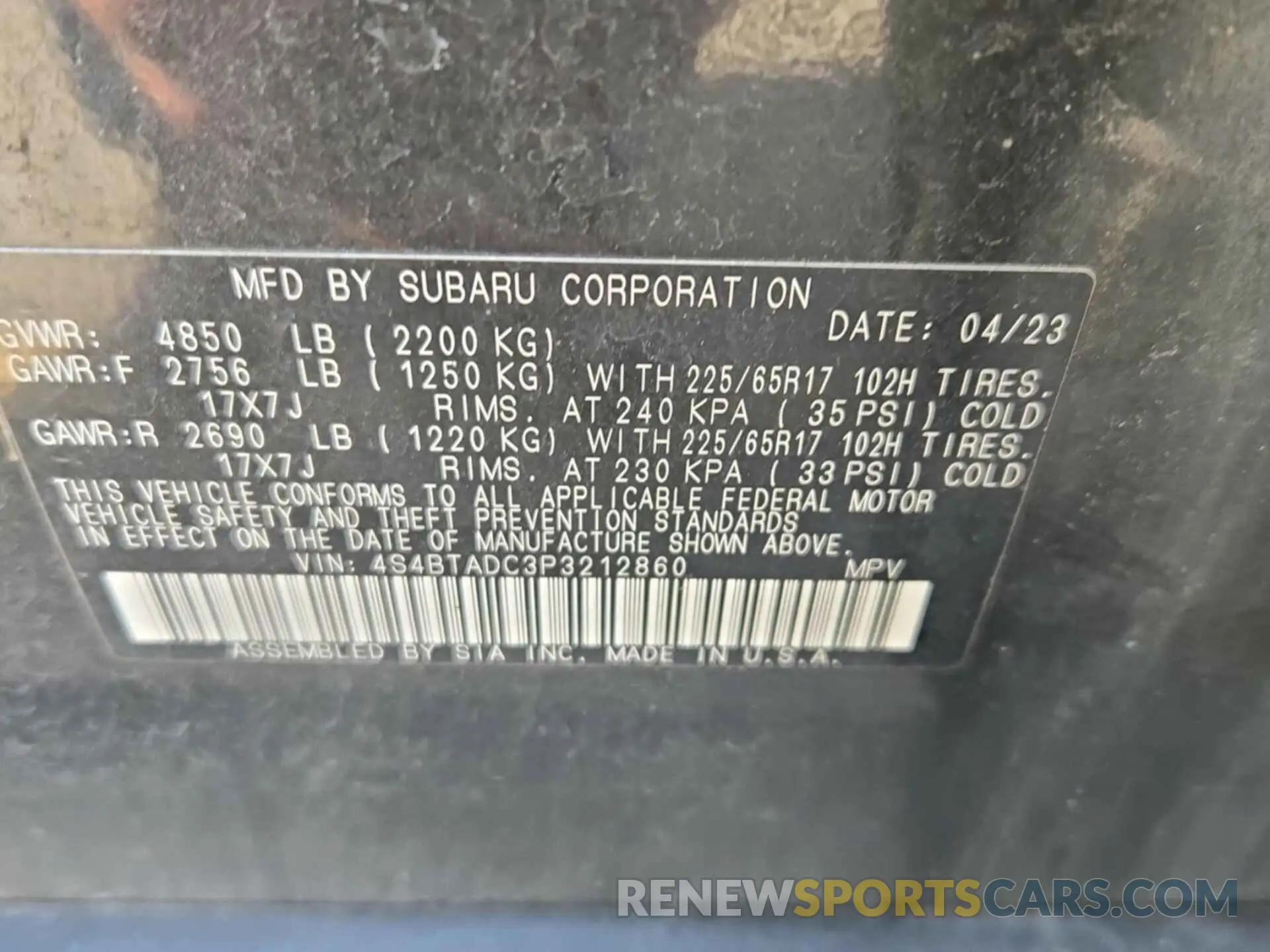 18 Photograph of a damaged car 4S4BTADC3P3212860 SUBARU OUTBACK 2023