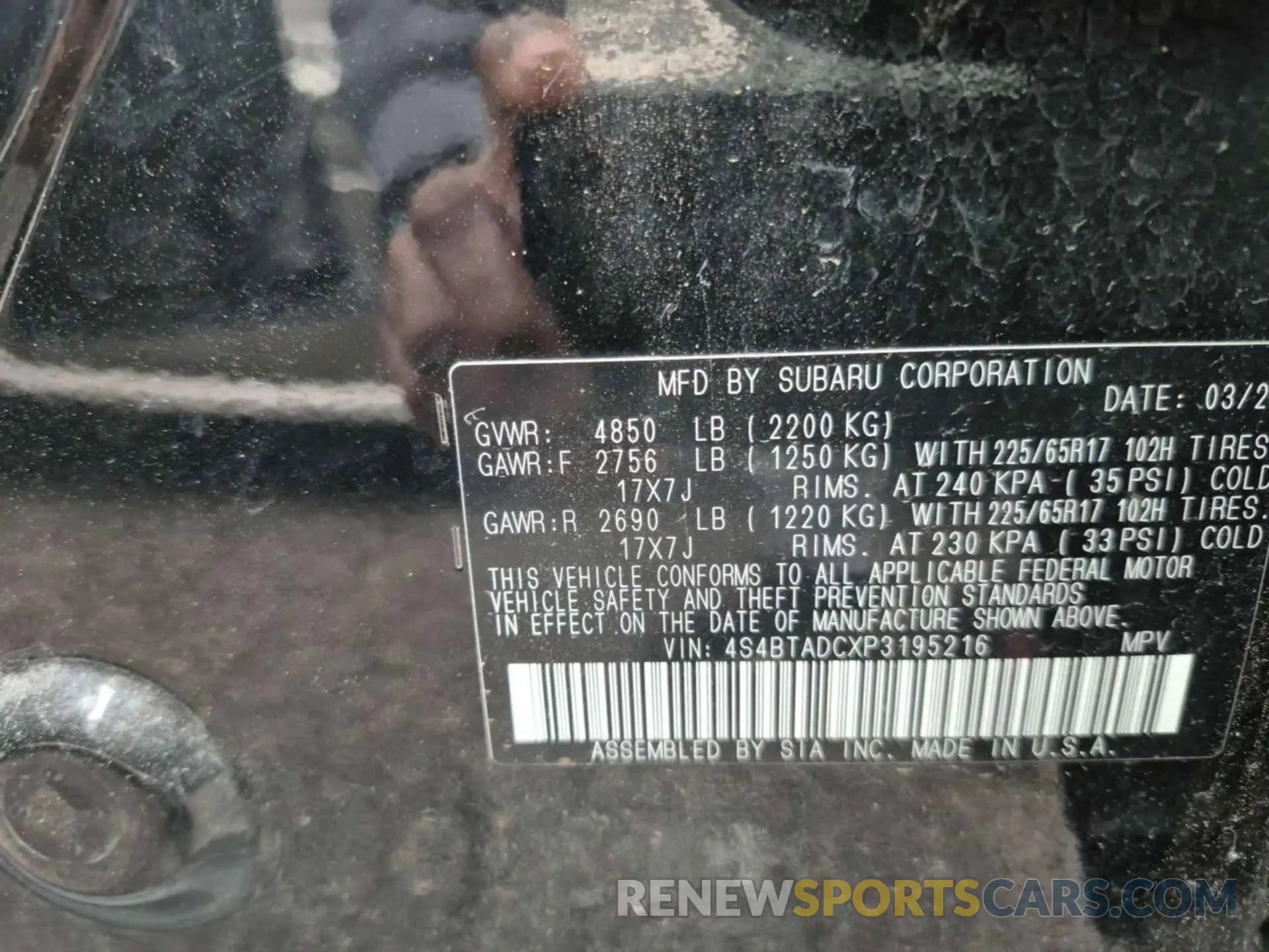 20 Photograph of a damaged car 4S4BTADCXP3195216 SUBARU OUTBACK 2023
