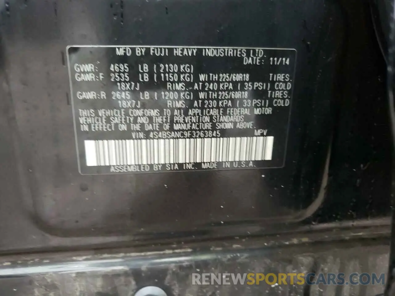 13 Photograph of a damaged car 4S4BSANC9F3263845 SUBARU OUTBACK 2024