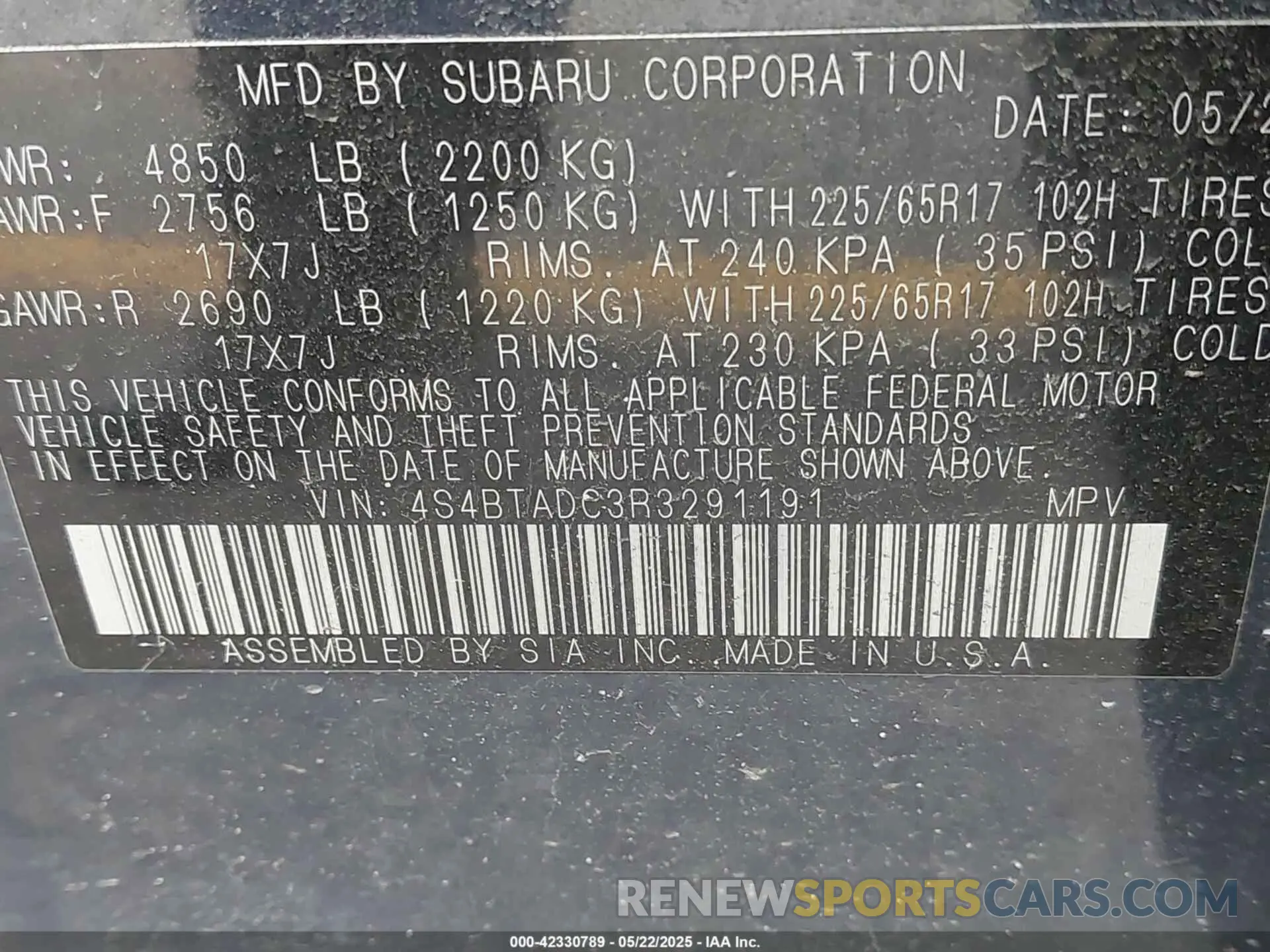 9 Photograph of a damaged car 4S4BTADC3R3291191 SUBARU OUTBACK 2024