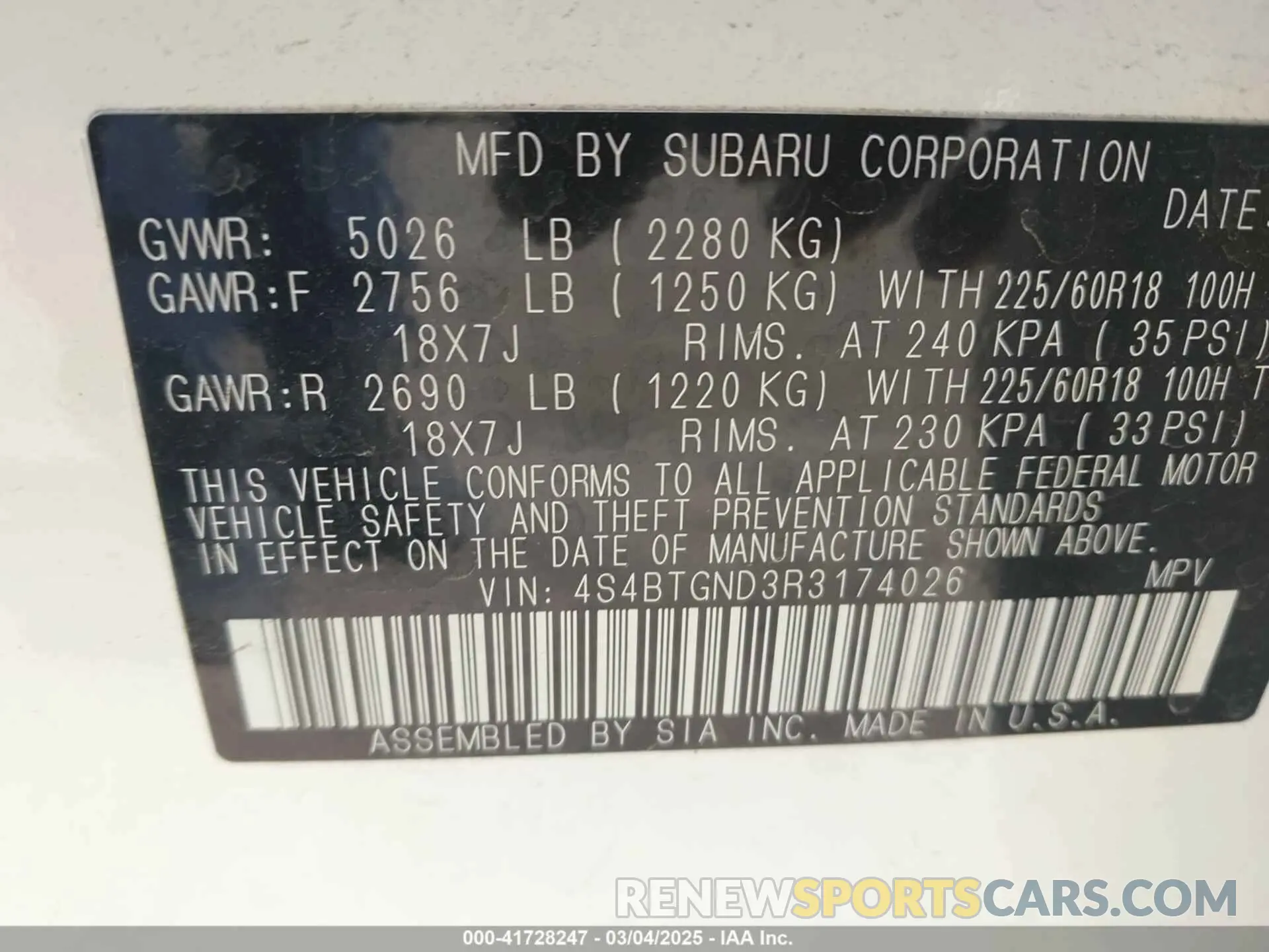 9 Photograph of a damaged car 4S4BTGND3R3174026 SUBARU OUTBACK 2024