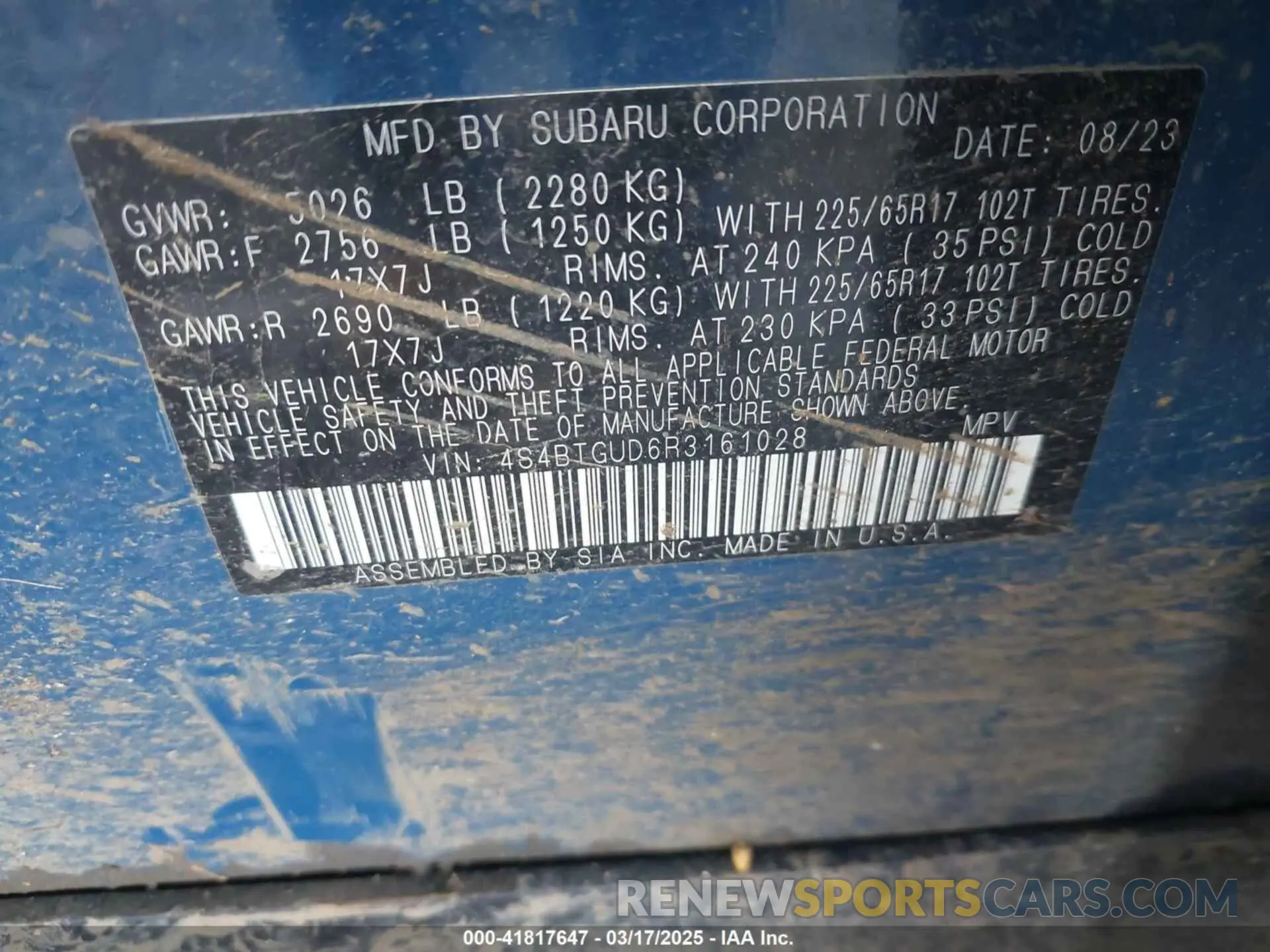 9 Photograph of a damaged car 4S4BTGUD6R3161028 SUBARU OUTBACK 2024