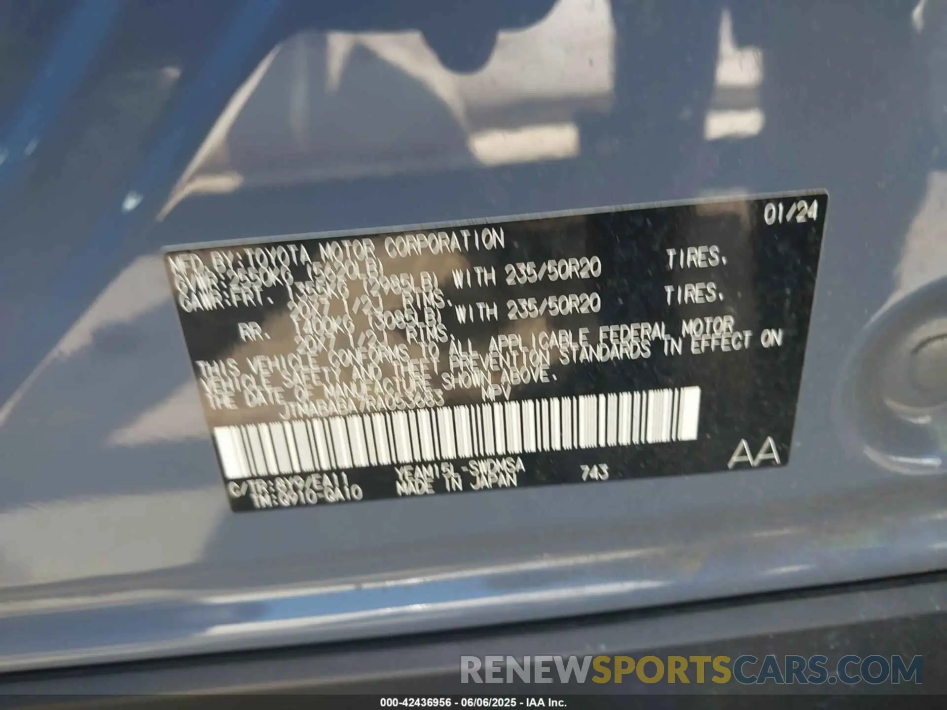 9 Photograph of a damaged car JTMABABA7RA053683 SUBARU SOLTERRA 2024