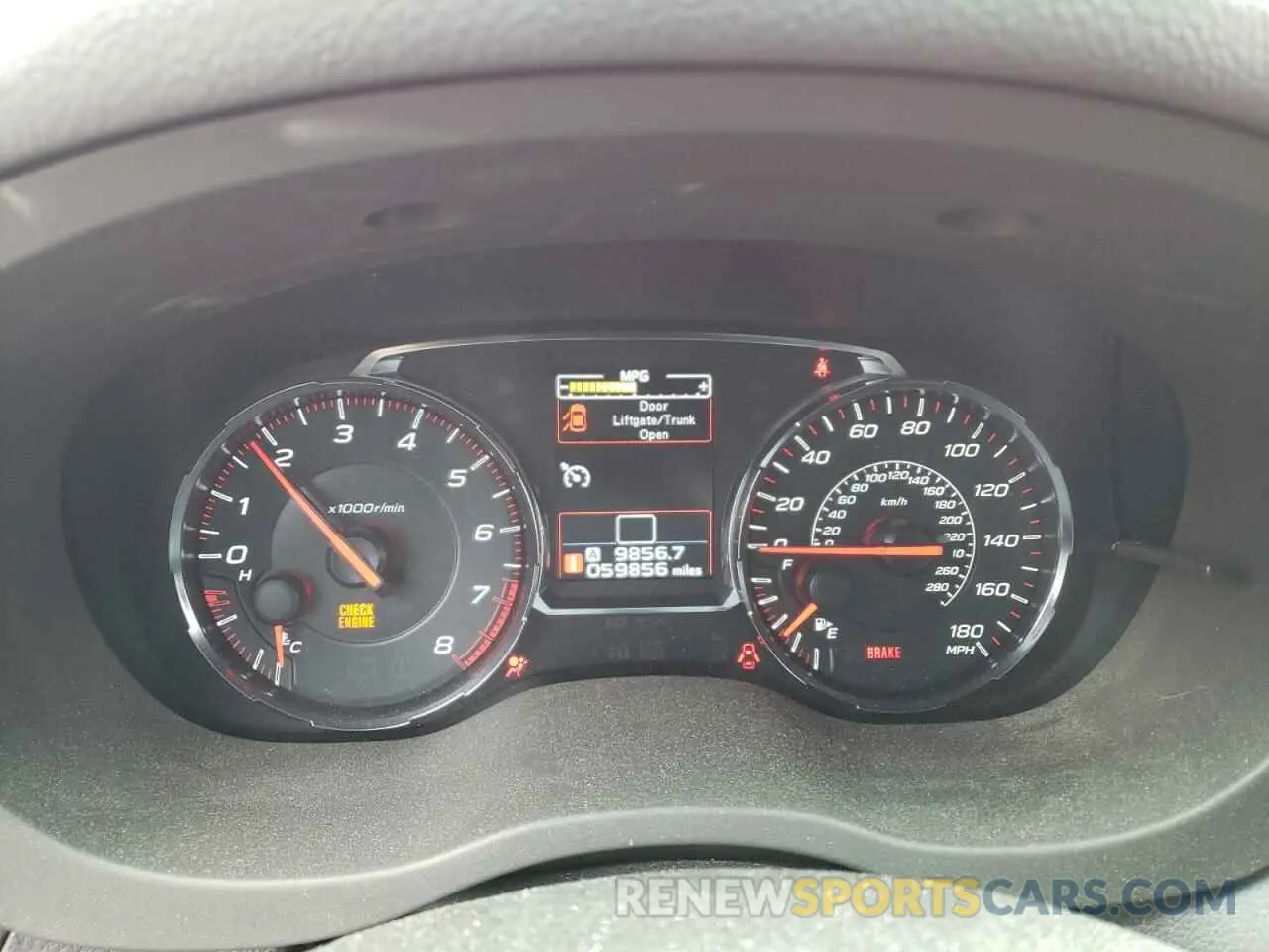 9 Photograph of a damaged car JF1VA1A64K9809081 SUBARU WRX 2019