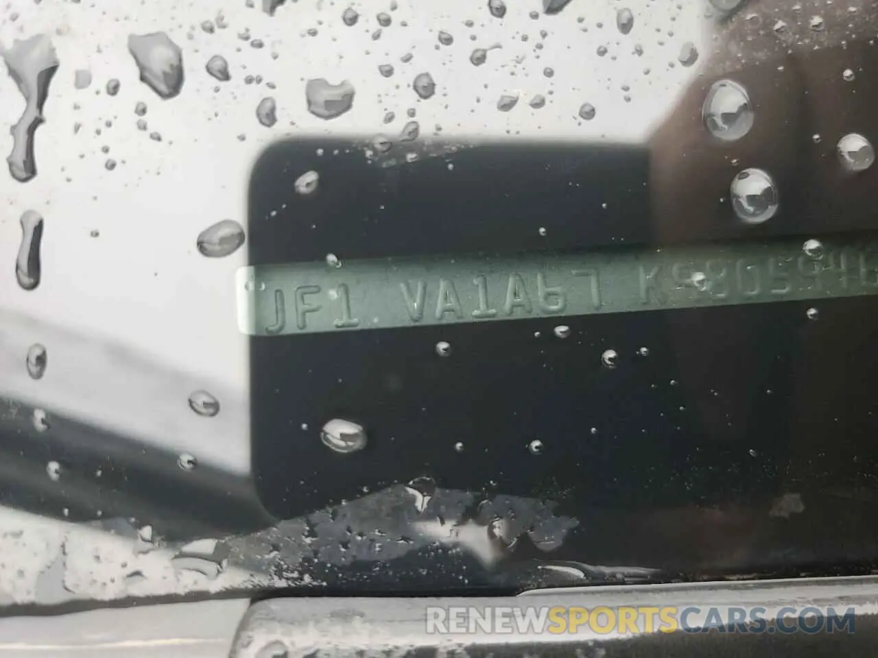 12 Photograph of a damaged car JF1VA1A67K9805946 SUBARU WRX 2019