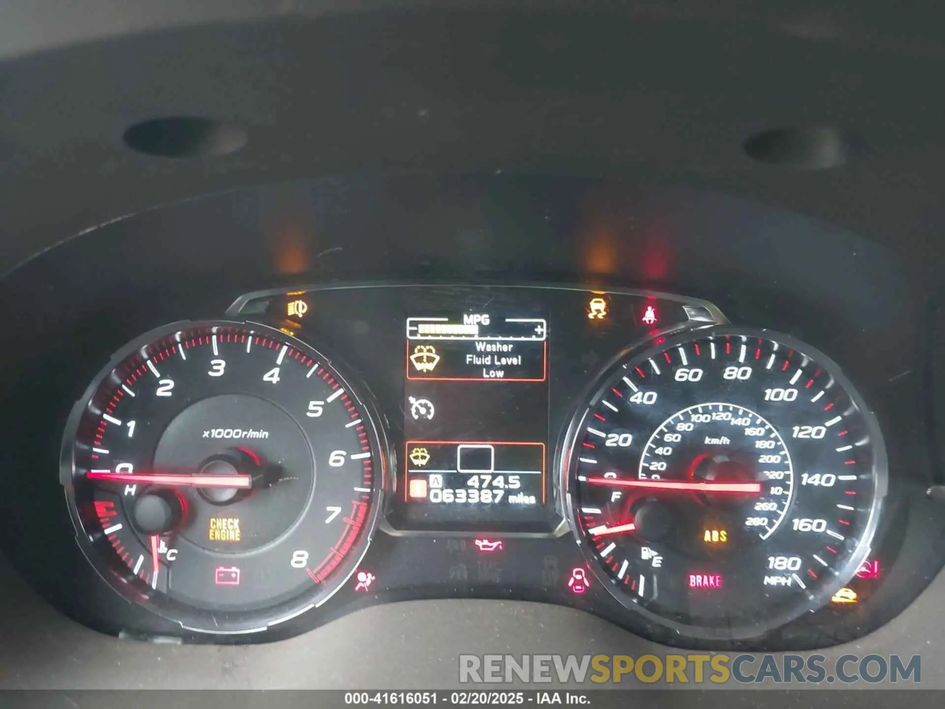 7 Photograph of a damaged car JF1VA1B63K9808132 SUBARU WRX 2019