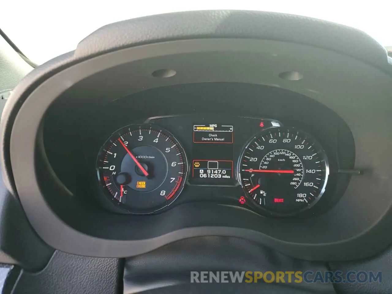 9 Photograph of a damaged car JF1VA1C67K9812120 SUBARU WRX 2019