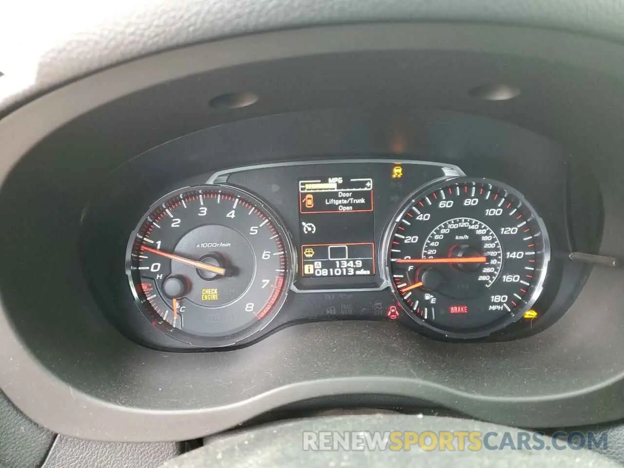 9 Photograph of a damaged car JF1VA1C68K9825717 SUBARU WRX 2019