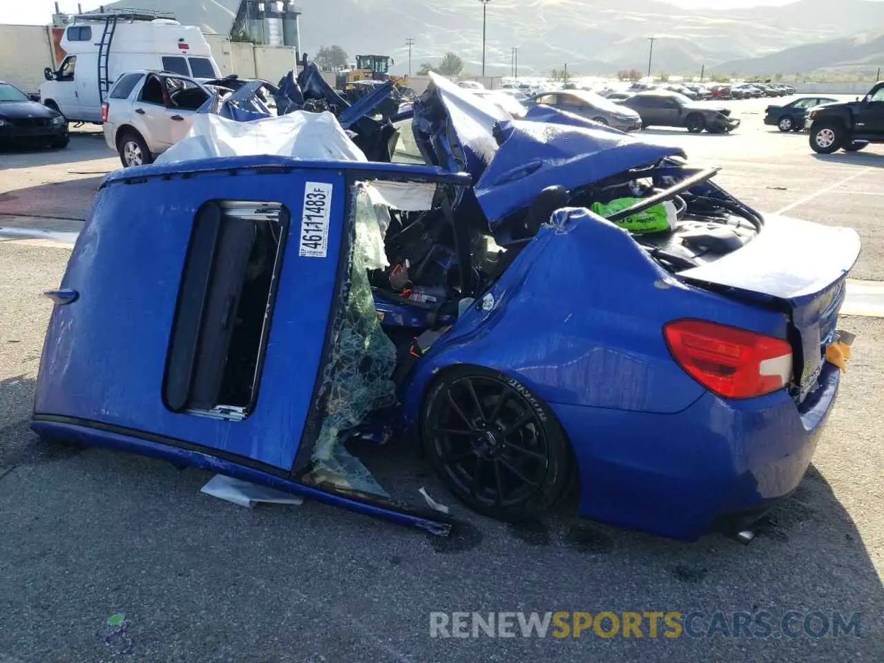 2 Photograph of a damaged car JF1VA1C65L9821741 SUBARU WRX 2020