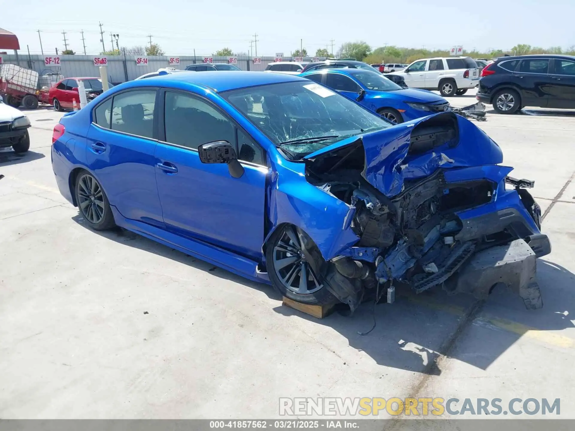 1 Photograph of a damaged car JF1VA1A62M9819756 SUBARU WRX 2021