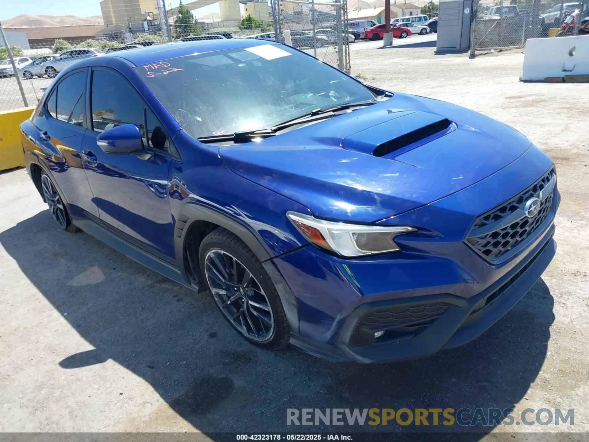 1 Photograph of a damaged car JF1VBAL6XN9013238 SUBARU WRX 2022