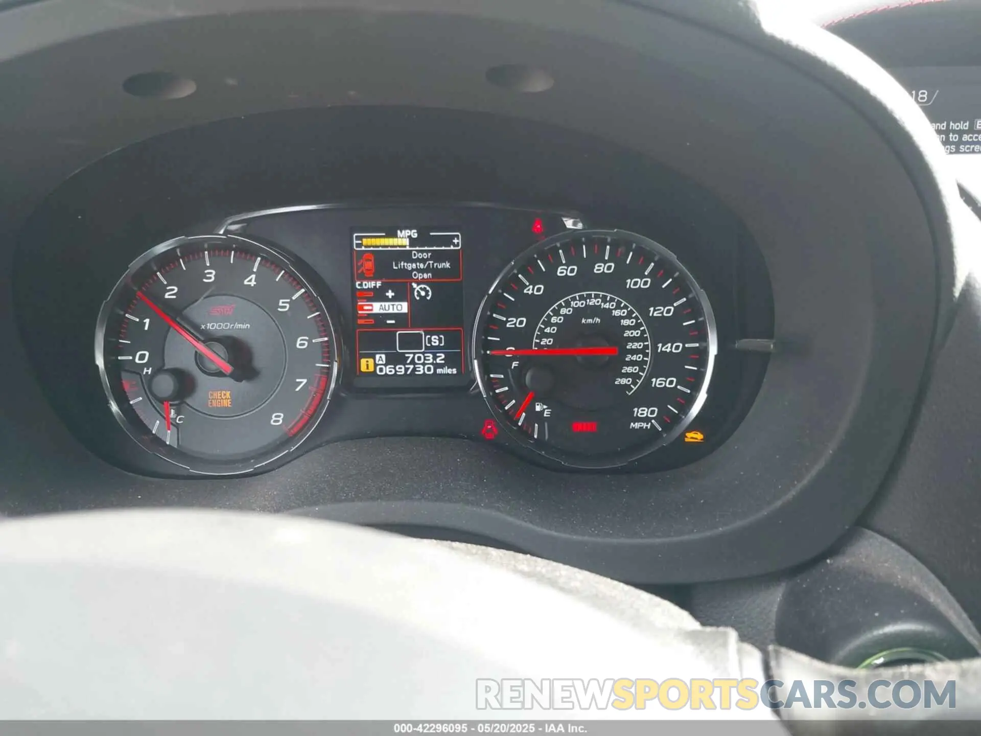 7 Photograph of a damaged car JF1VA2E69L9834320 SUBARU WRX STI 2020