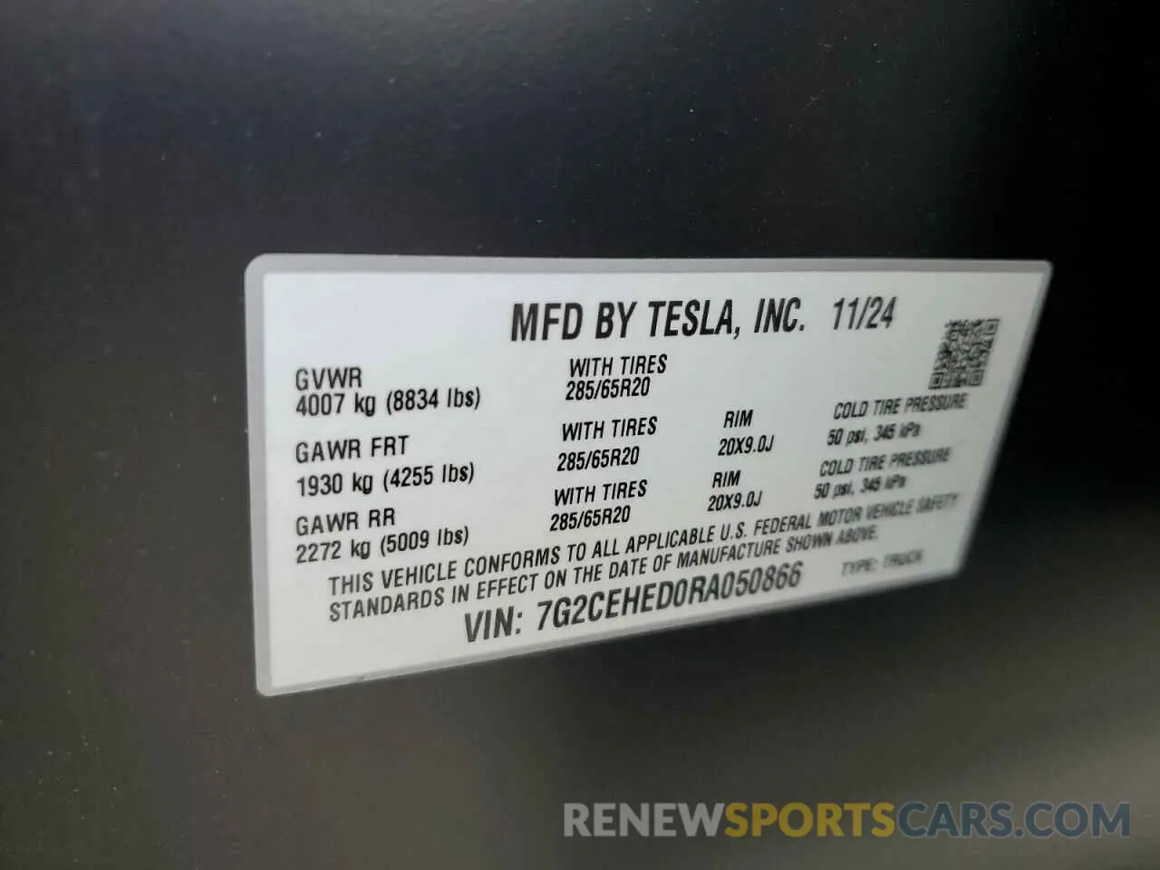 15 Photograph of a damaged car 7G2CEHED0RA050866 TESLA CYBERTRUCK 2024