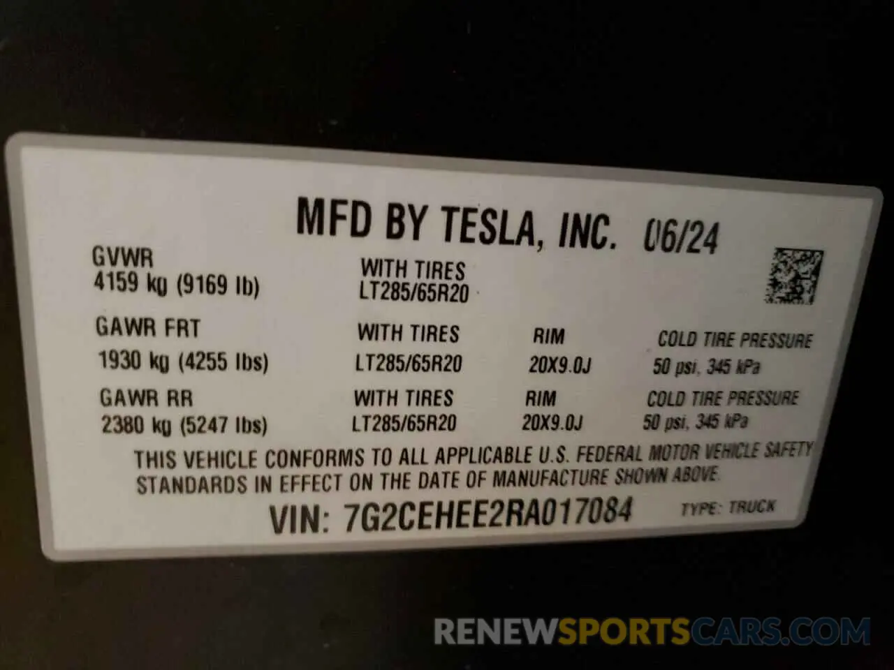 15 Photograph of a damaged car 7G2CEHEE2RA017084 TESLA CYBERTRUCK 2024