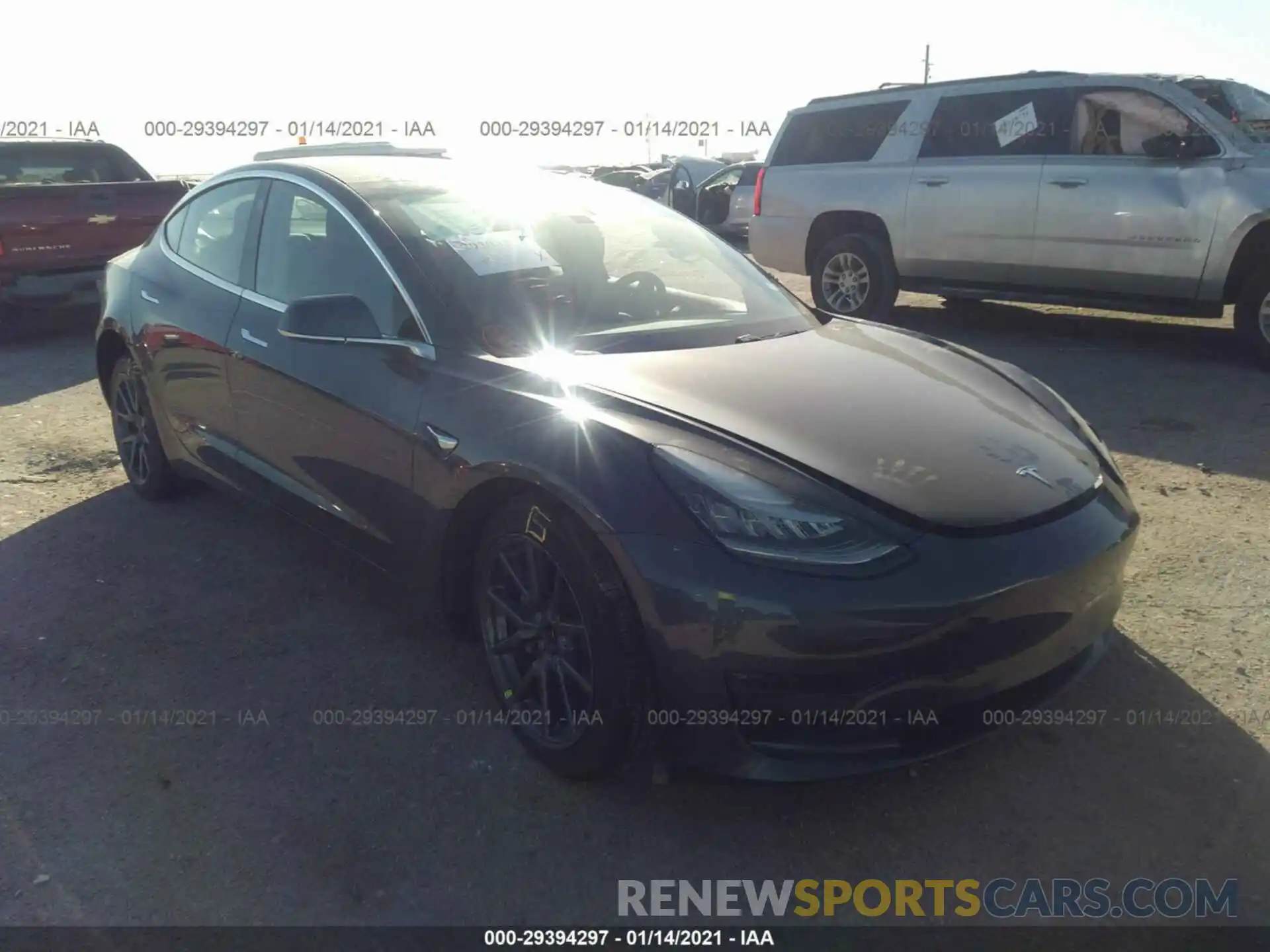 1 Photograph of a damaged car 05YJ3E1EA7KF41107 TESLA MODEL 3 2019