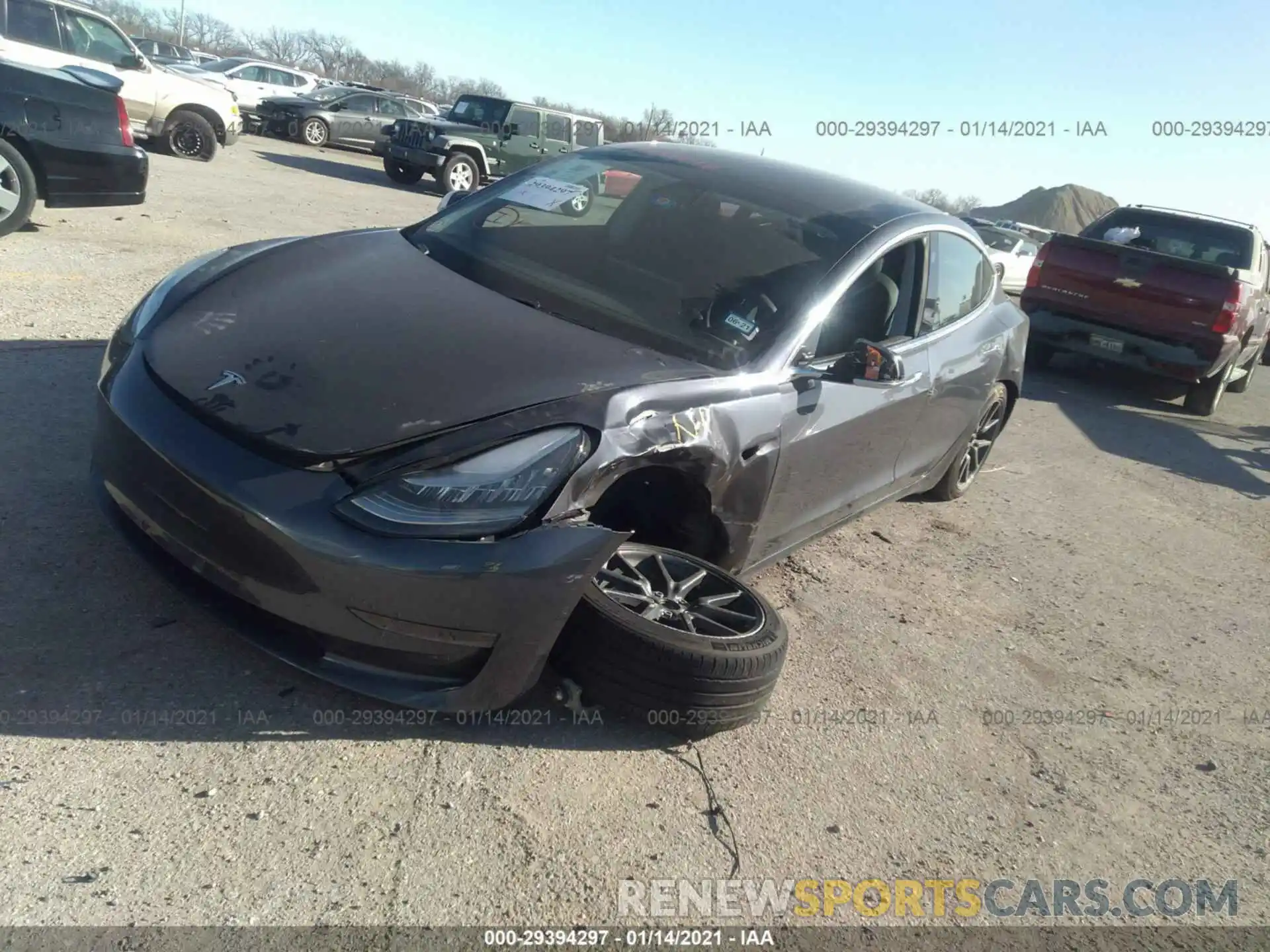 2 Photograph of a damaged car 05YJ3E1EA7KF41107 TESLA MODEL 3 2019