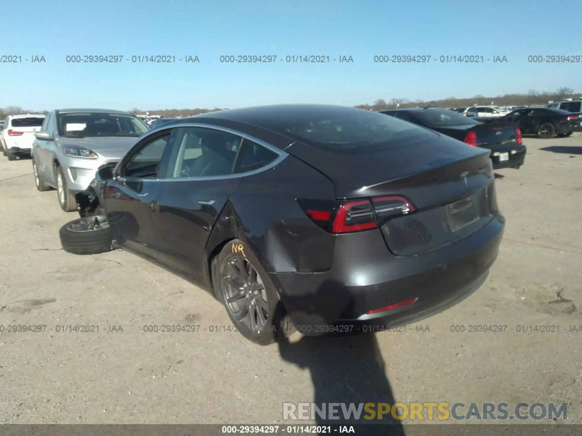 3 Photograph of a damaged car 05YJ3E1EA7KF41107 TESLA MODEL 3 2019