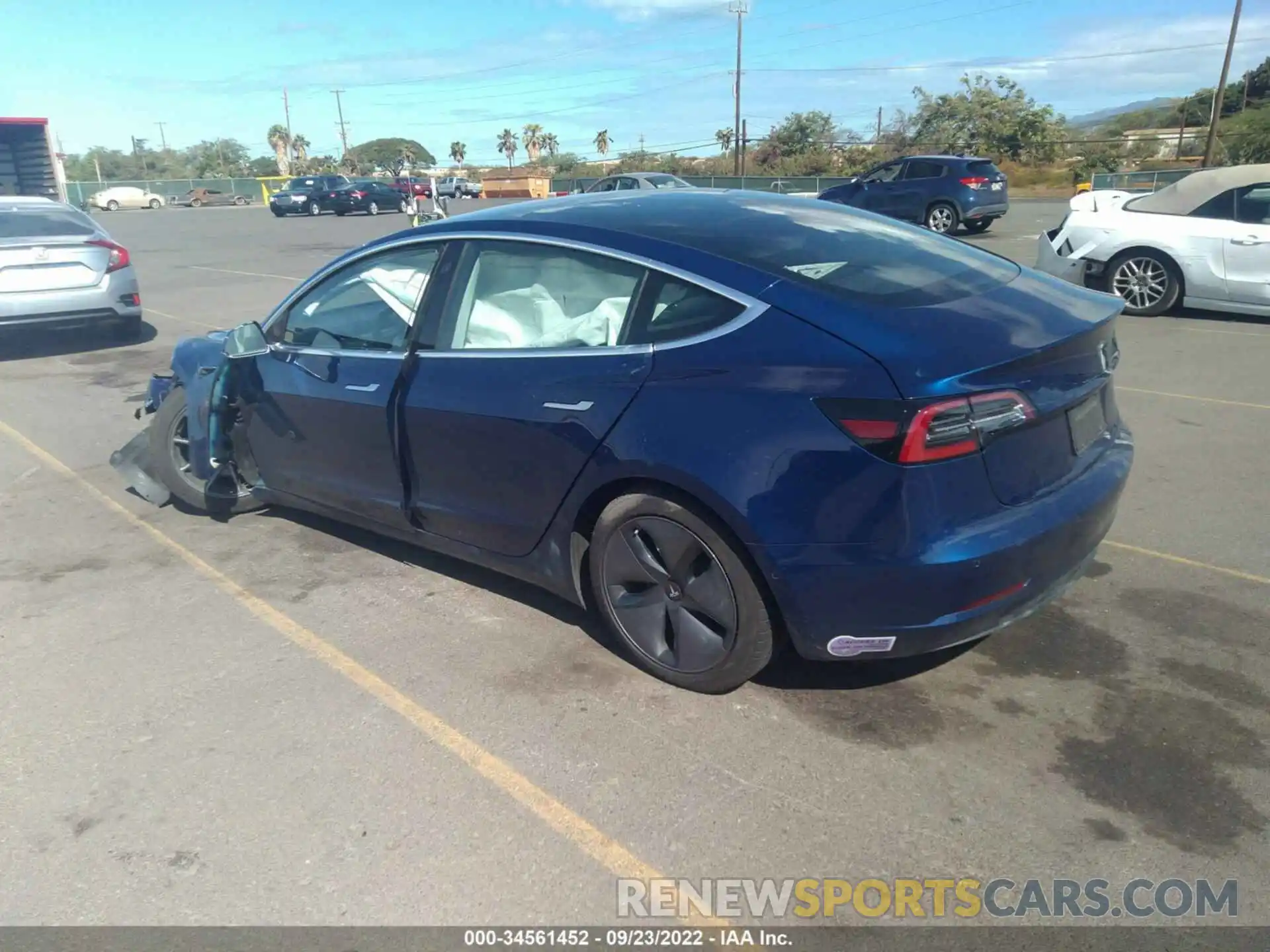 3 Photograph of a damaged car 5YJ3E1EA0KF190408 TESLA MODEL 3 2019