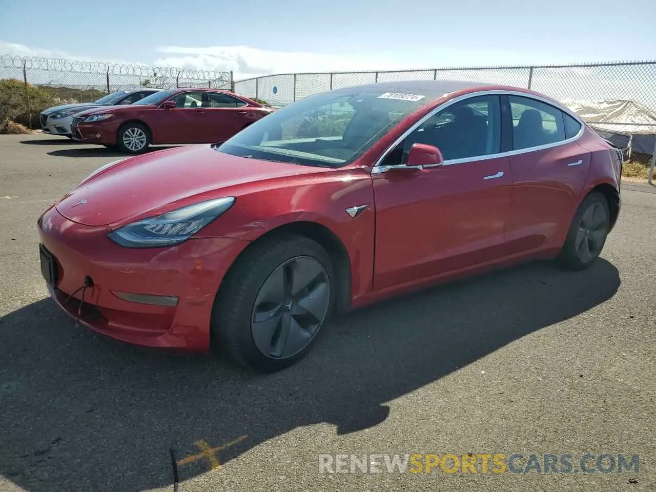 1 Photograph of a damaged car 5YJ3E1EA0KF230566 TESLA MODEL 3 2019