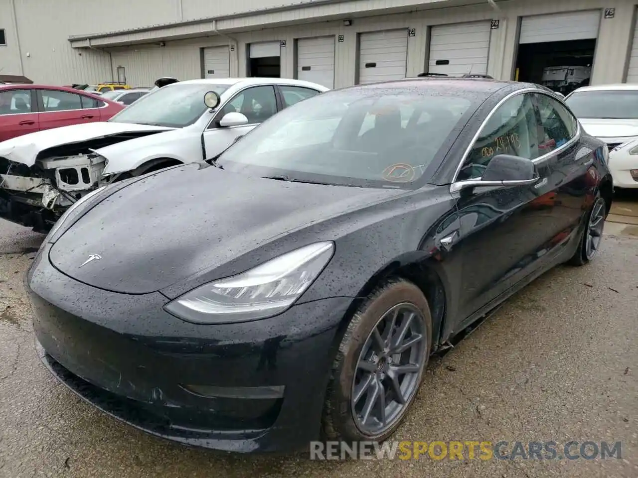 2 Photograph of a damaged car 5YJ3E1EA0KF306383 TESLA MODEL 3 2019